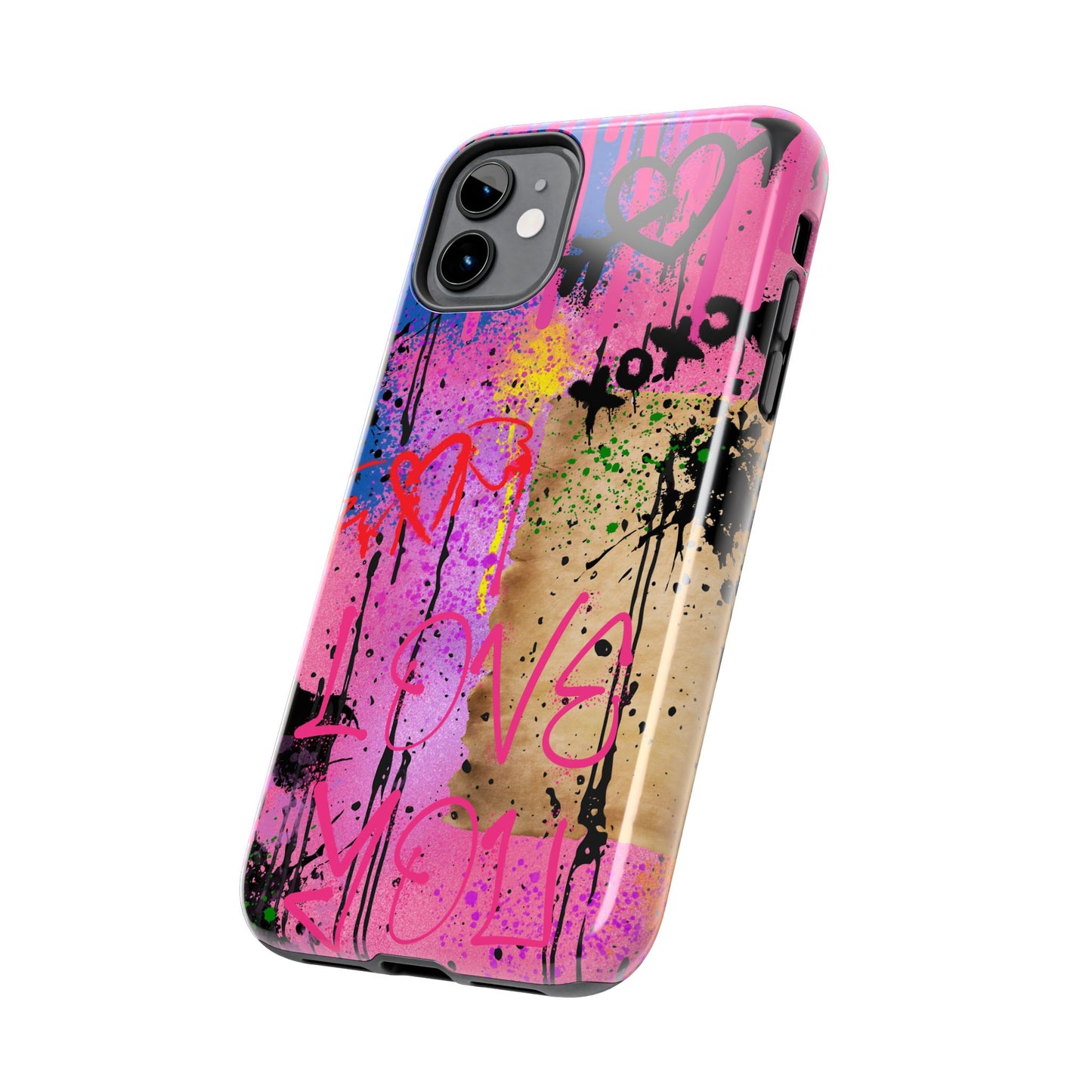 Spray Paint Phone case, iPhone 15, iPhone 14, iPhone 13, etc. Protective Tough double layered phone case. Trendy, Cute, Aesthetic, Graffiti