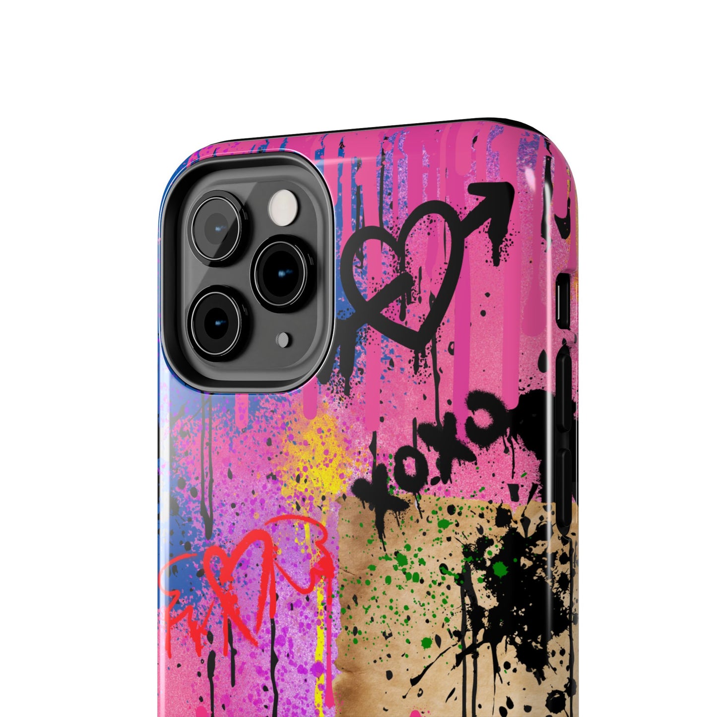 Spray Paint Phone case, iPhone 15, iPhone 14, iPhone 13, etc. Protective Tough double layered phone case. Trendy, Cute, Aesthetic, Graffiti