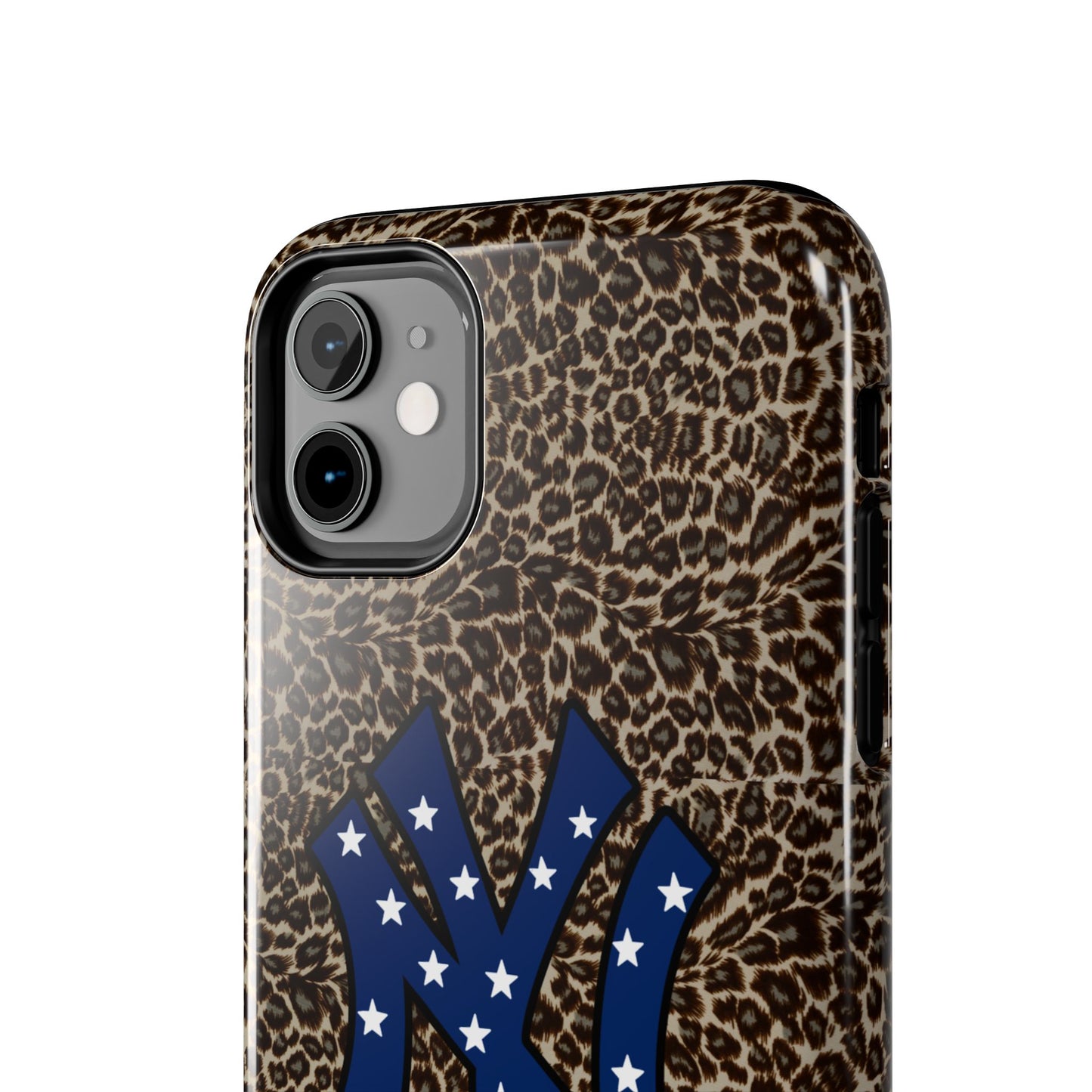 Leopard New York Phone case, iPhone 15, iPhone 14, iPhone 13, etc. Protective Tough double layered phone case. Trendy, Cute, Aesthetic Case