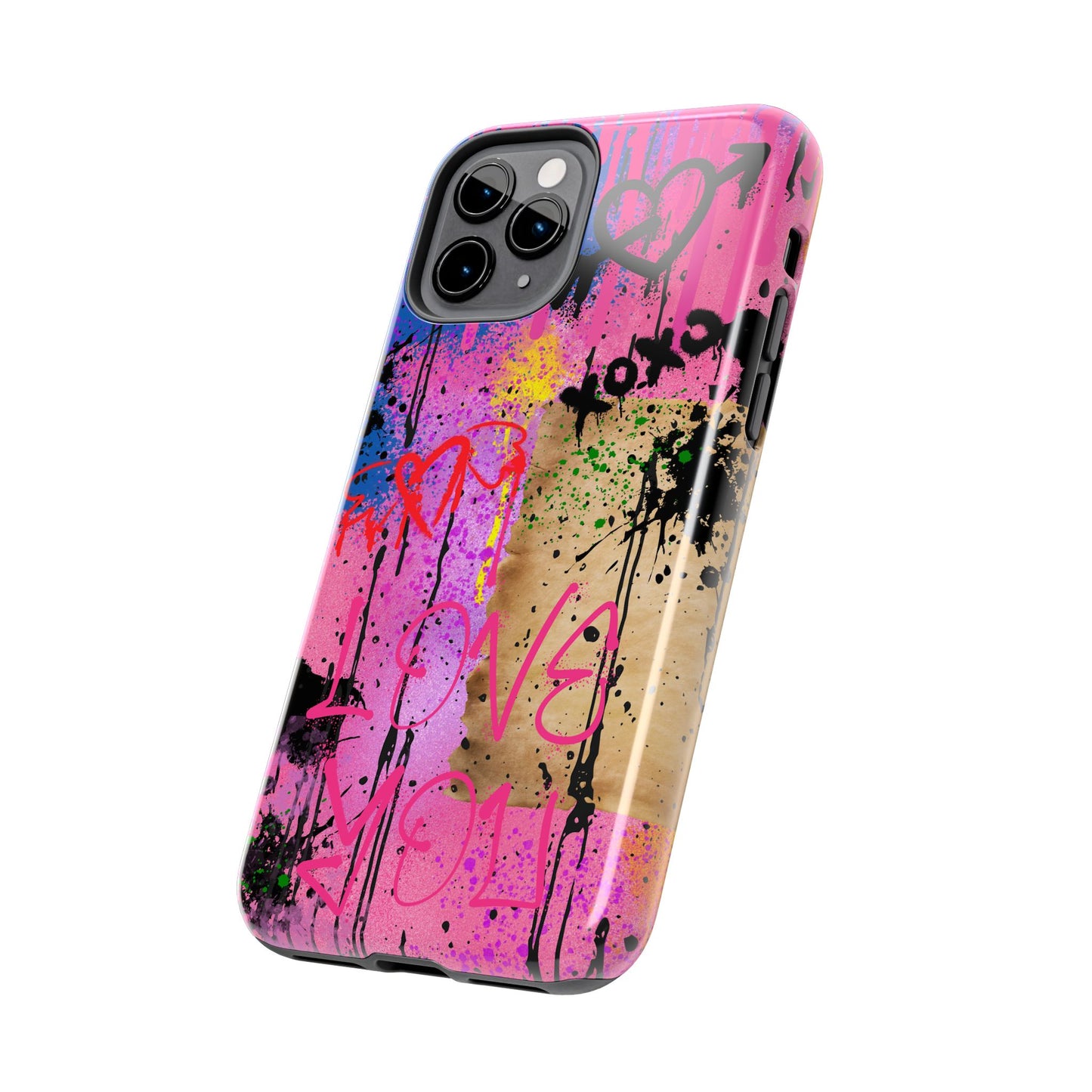 Spray Paint Phone case, iPhone 15, iPhone 14, iPhone 13, etc. Protective Tough double layered phone case. Trendy, Cute, Aesthetic, Graffiti