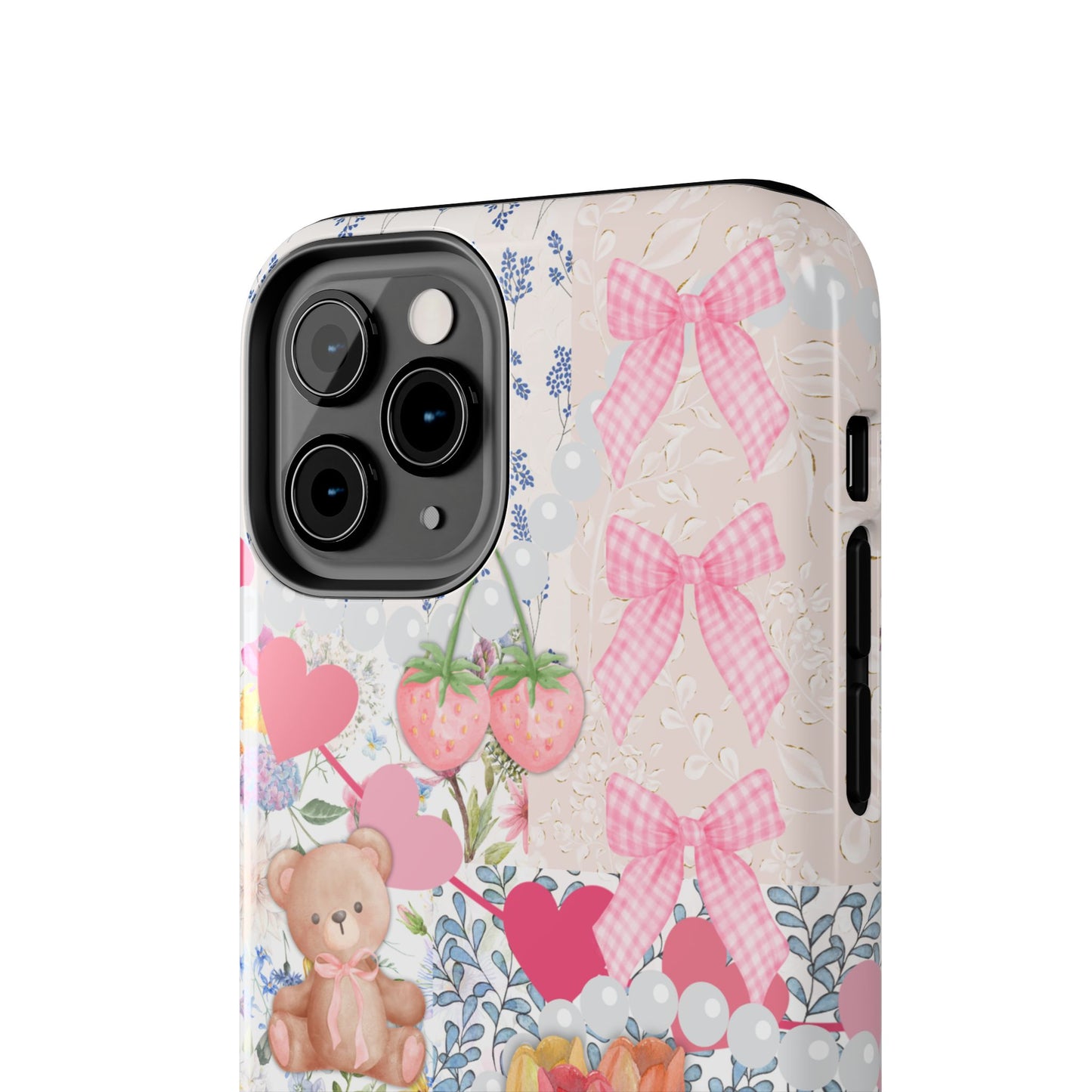 Coquette Aesthetic Phone case, iPhone 15, iPhone 14, iPhone 13, etc. Protective Tough double layered phone case. Trendy, Cute Collage Case