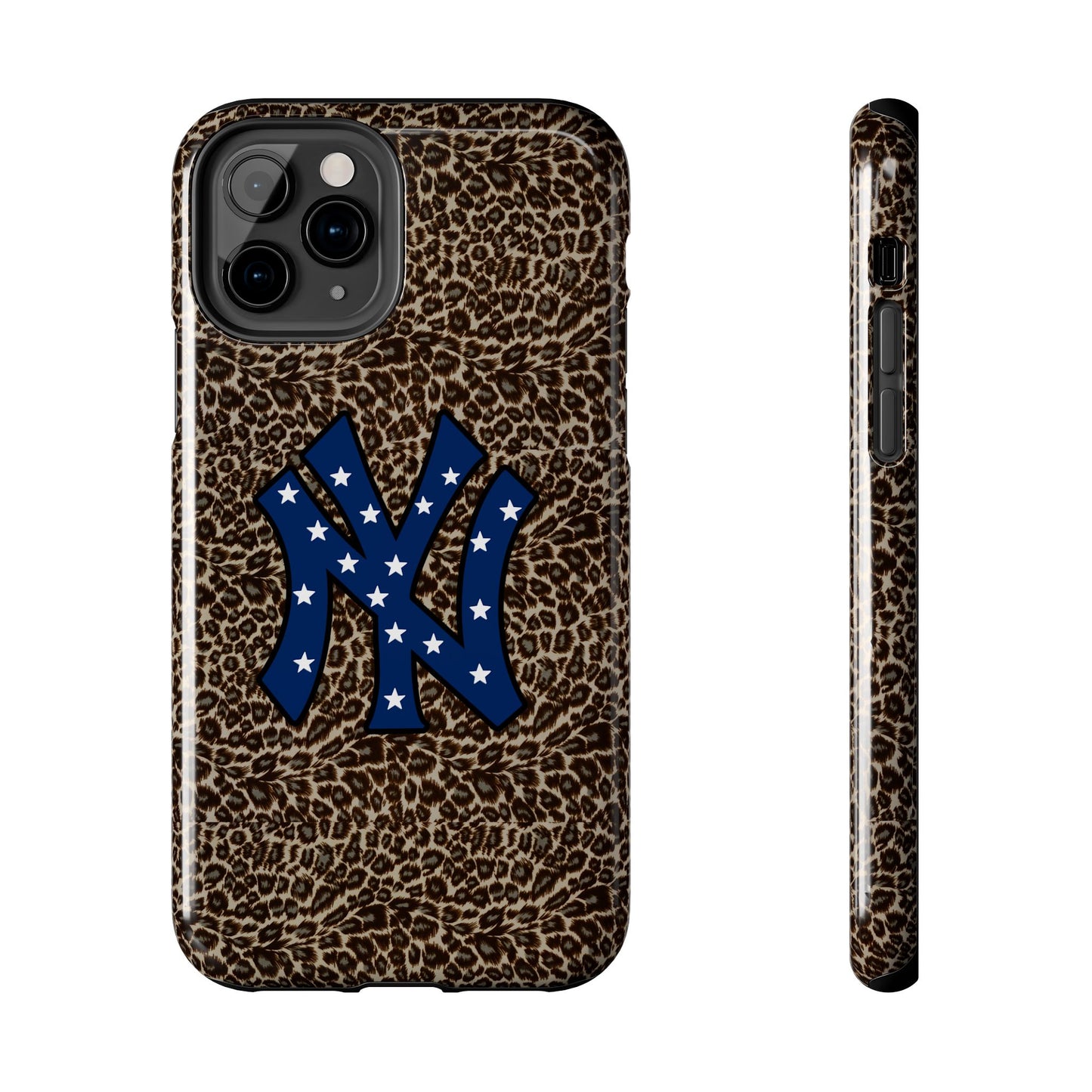 Leopard New York Phone case, iPhone 15, iPhone 14, iPhone 13, etc. Protective Tough double layered phone case. Trendy, Cute, Aesthetic Case