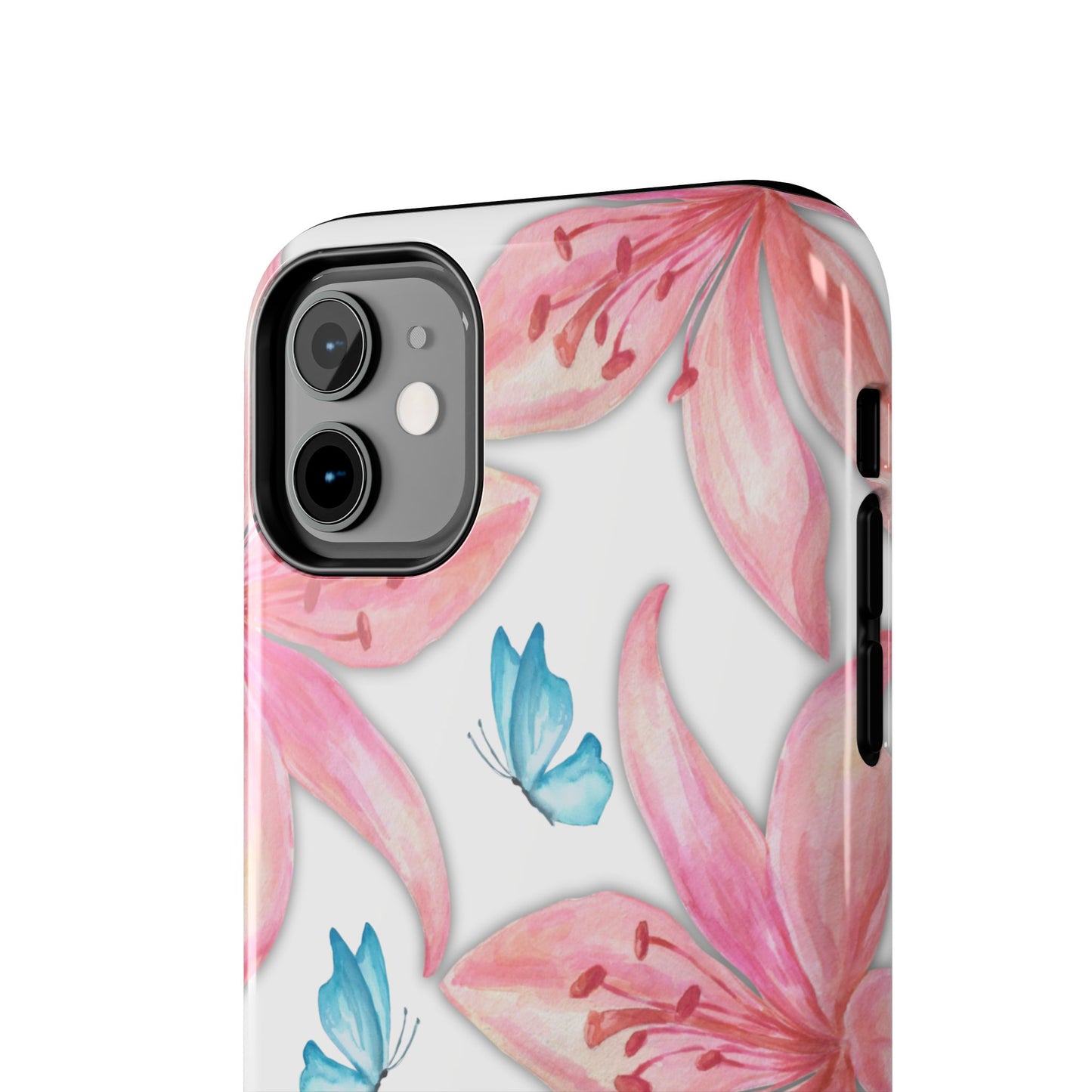 Blooming Tiger Lily Aesthetic Phone case, iPhone 15, iPhone 14, iPhone 13, etc. Protective Tough double layered phone case. Trendy Cute case