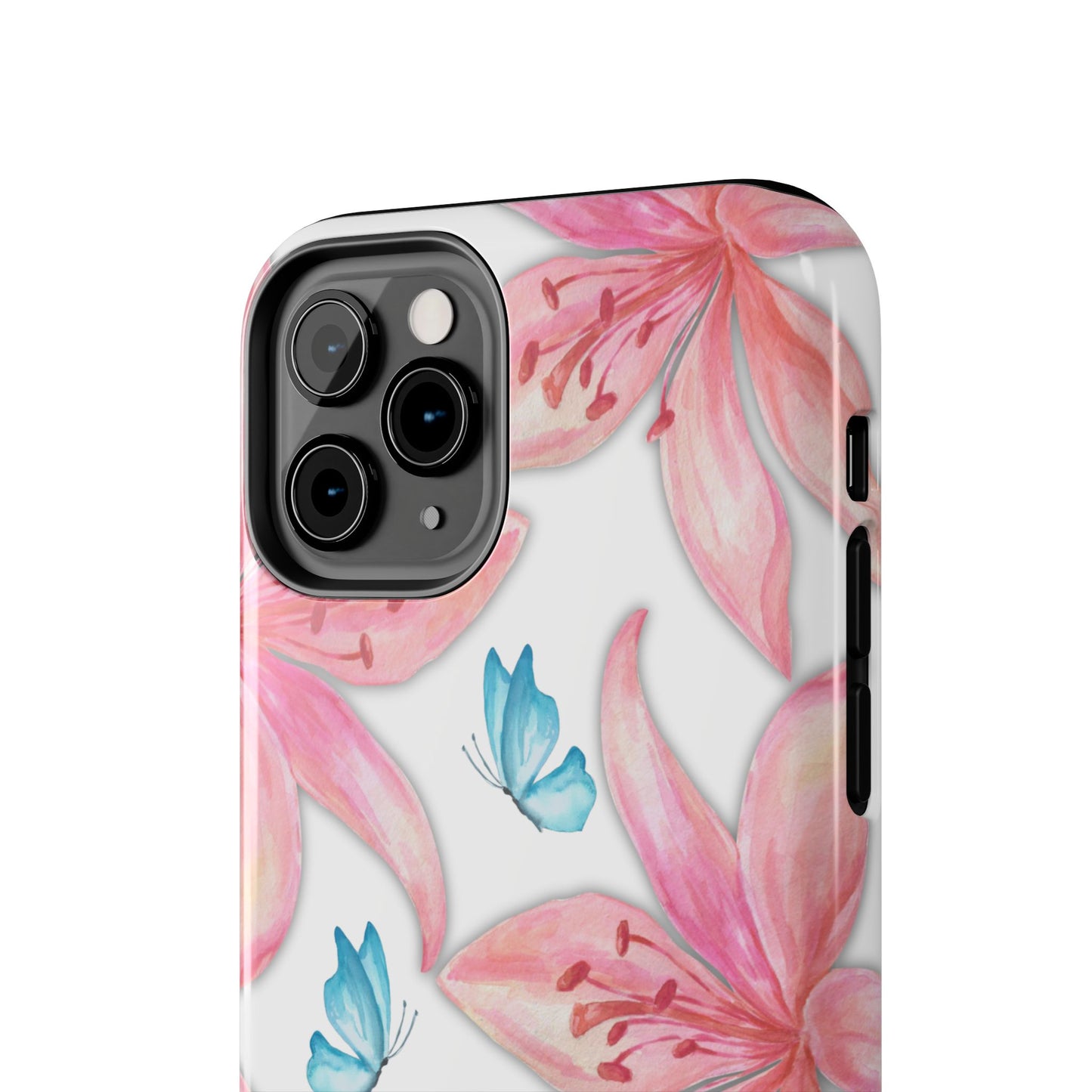 Blooming Tiger Lily Aesthetic Phone case, iPhone 15, iPhone 14, iPhone 13, etc. Protective Tough double layered phone case. Trendy Cute case